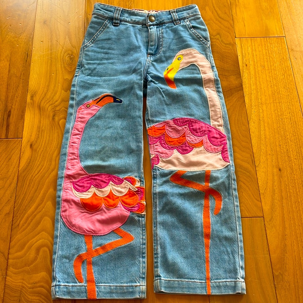 Mini Boden Flamingo pants 6Y